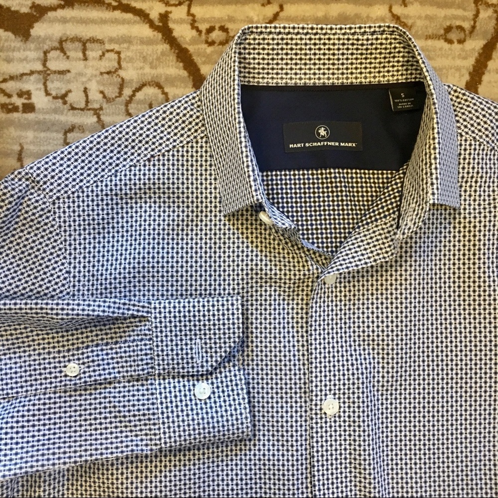 Hart Shaffner Marx small mens long sleeve shirt